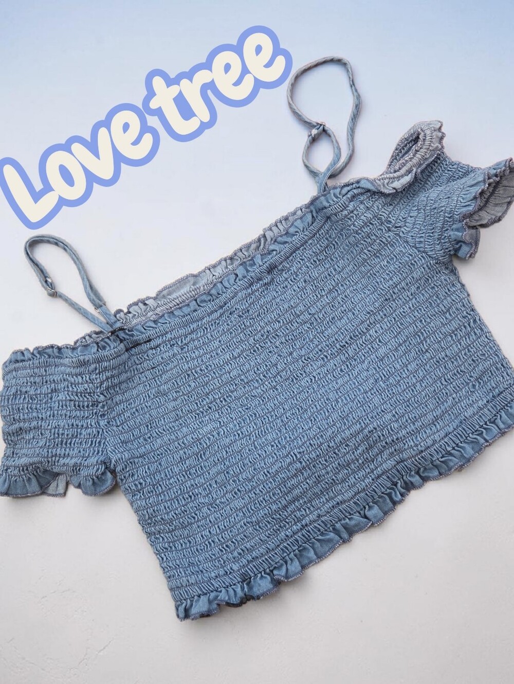 *1617 love tree smoked crop top Women sixe Medium Junior